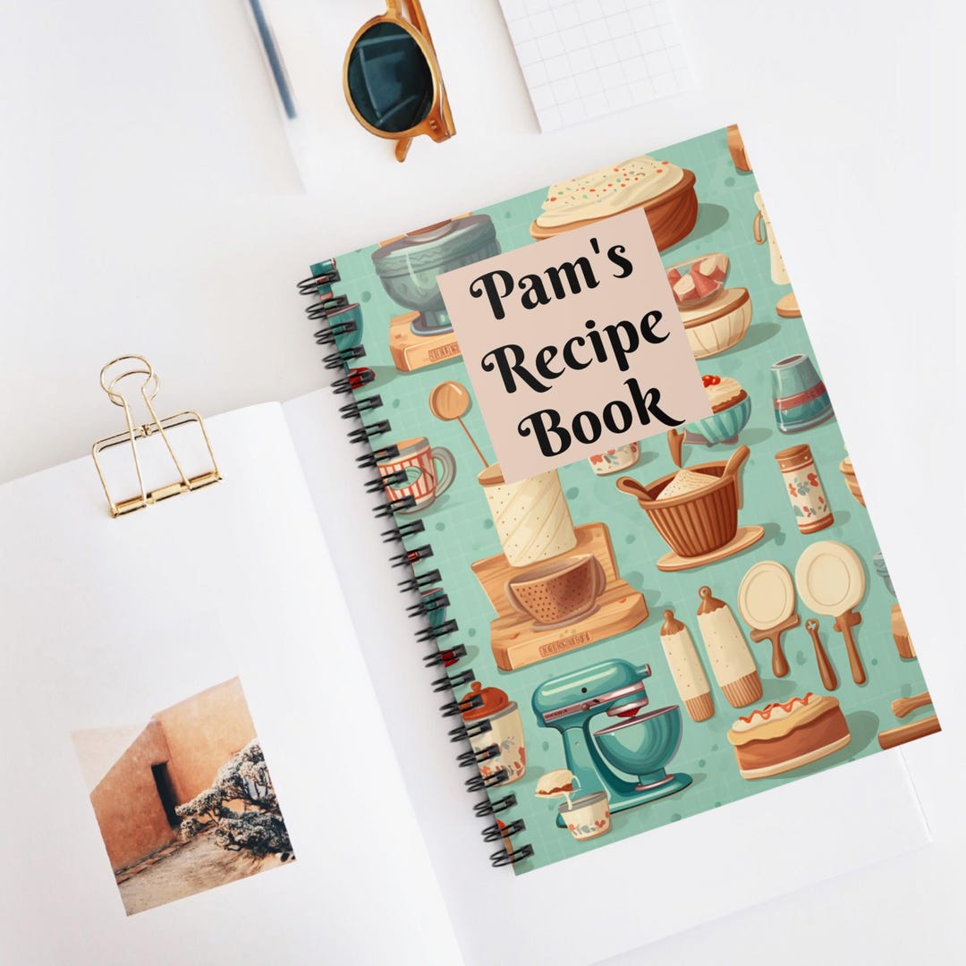 Cookery Notebook Personalized Recipe Notebook - Kitchen & Cooking Journal, Foodie Gift ...