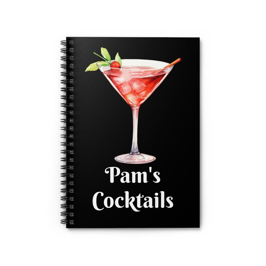 Bartender Notebook Personalized Cocktail Recipe Notebook, Bartender Gift, Drink Recipe ...