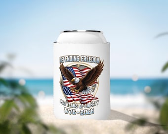 Defending Freedom Eagle 1776-2026 Can Cooler Sleeve | 250 Years of Liberty