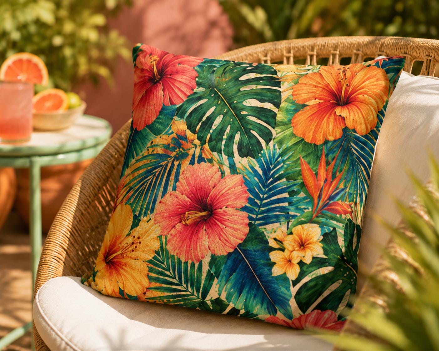 Outdoor Cushions Hibiscus - Etsy