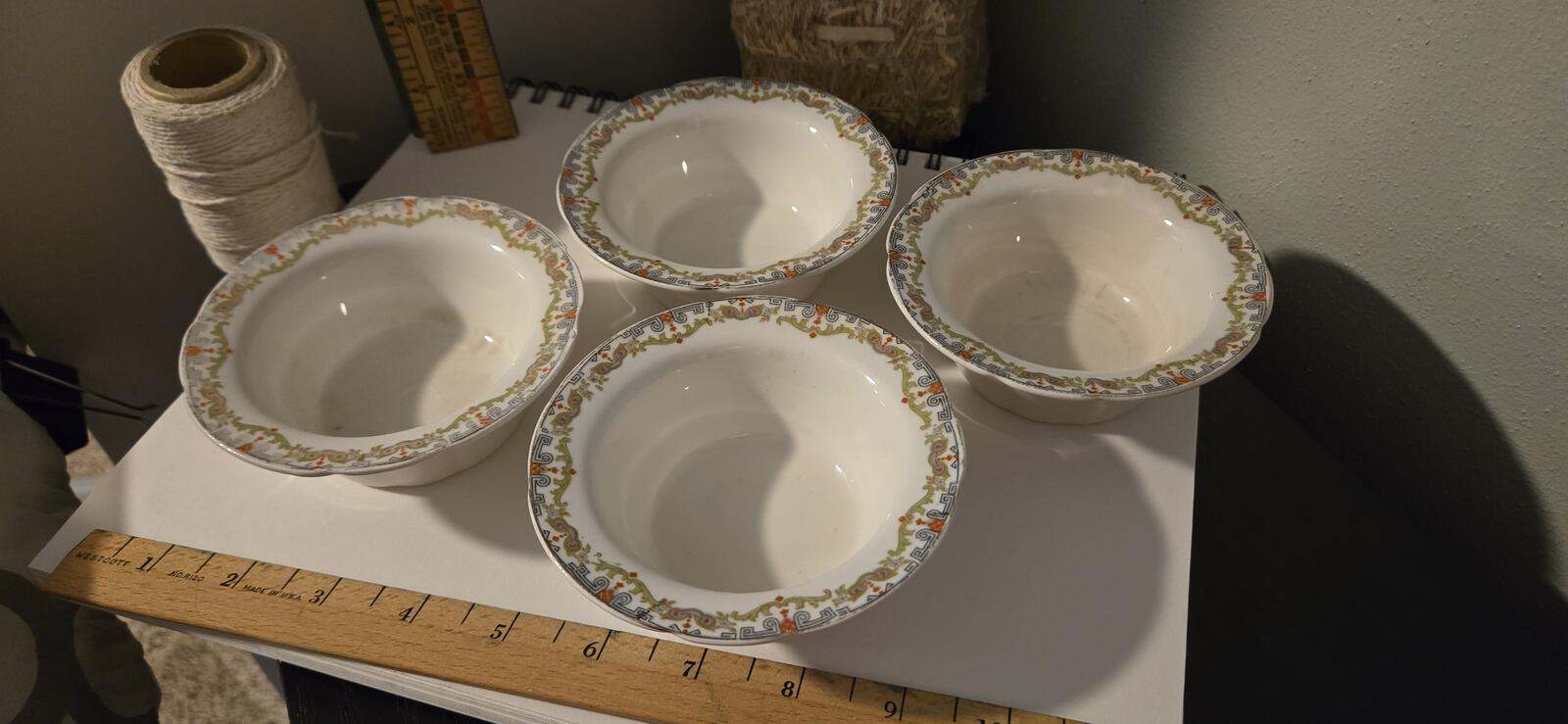 Antique Steubenville OH Pottery Custard Cups *RARE 1910-'25