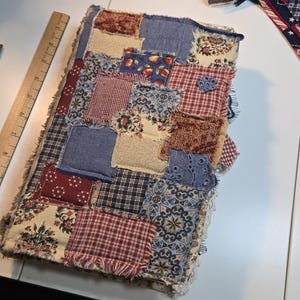 Junk Journal Patchwork quilted – USA Scrappie Patchie - Americana Ephemera