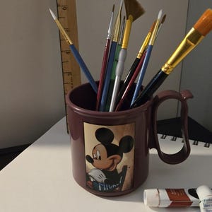 Taza Tupperware vintage de Mickey Mouse de Disney imagen 1