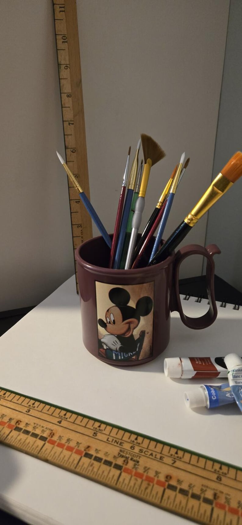 Taza Tupperware vintage de Mickey Mouse de Disney imagen 1
