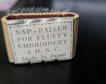 Elevador de siestas J.H.S.C. vintage para bordado esponjoso, fabricado en Japón, artículo de costura raro.