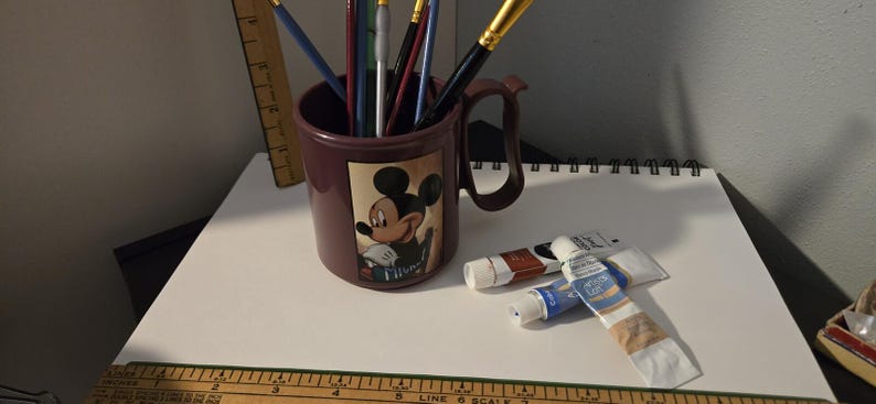 Taza Tupperware vintage de Mickey Mouse de Disney imagen 2