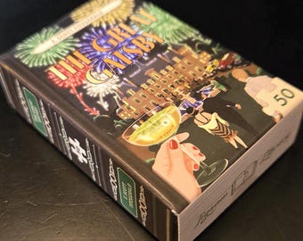 Rompecabezas en miniatura en caja estilo libro El gran Gatsby, rompecabezas de 50 piezas, nuevo en caja