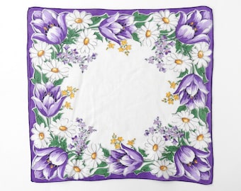 Purple Flower Handkerchief
