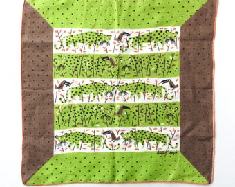 Tammis Feefe Lime Leopard Jungle Handkerchief