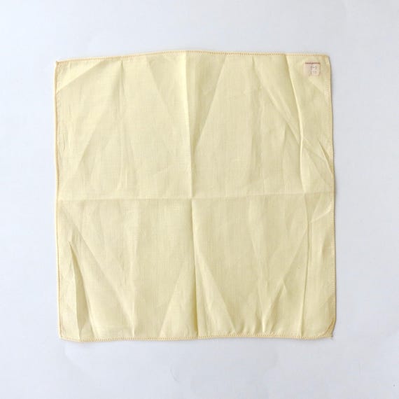 Solid Linen Hankie Pair, NOS - image 4