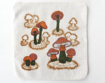 Vintage Mushroom Washcloth