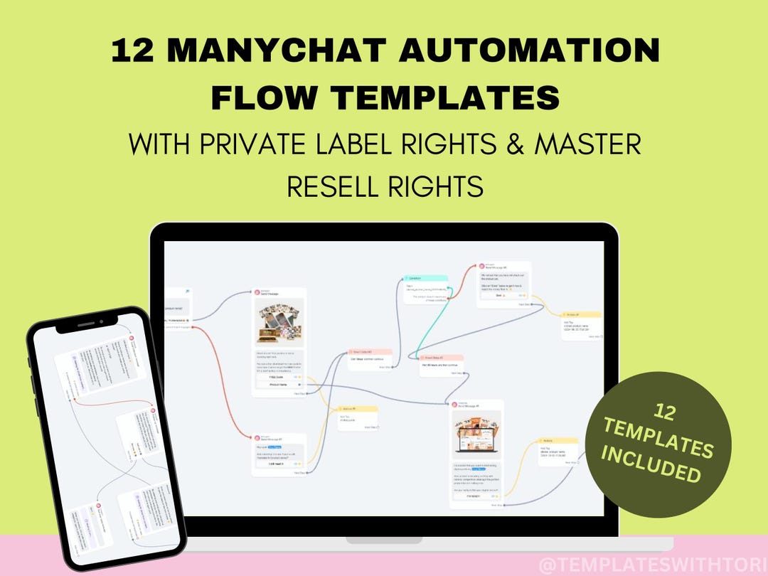 Manychat Automation Flow Templates With Private Label Rights and Master ...