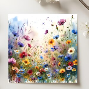 Fleurs sauvages - Carte à l'unité ou lot de 10 cartes-cadeaux