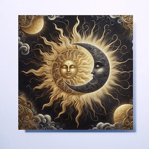 Sonne und Mond - Grußkarten