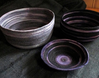 Rope Bowls,  Handmade Cotton Rope Bowls