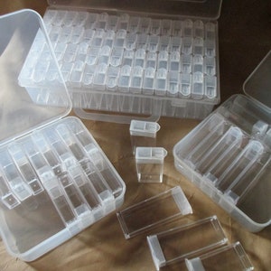 Plastic Containers, Organizers, Bead Storage Cases Multiple Sizes