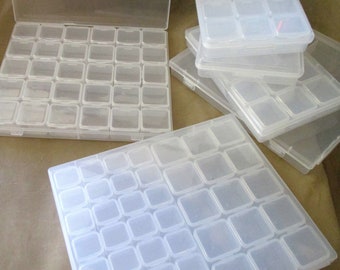Bead Organizers, Plastic Storage Cases, square cases- multiple sizes