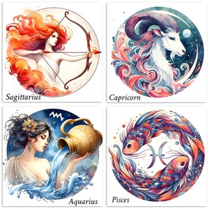 Jeu de cartes du zodiaque - Tous les signes, cartes de voeux astrologie, gros paquet de cartes
