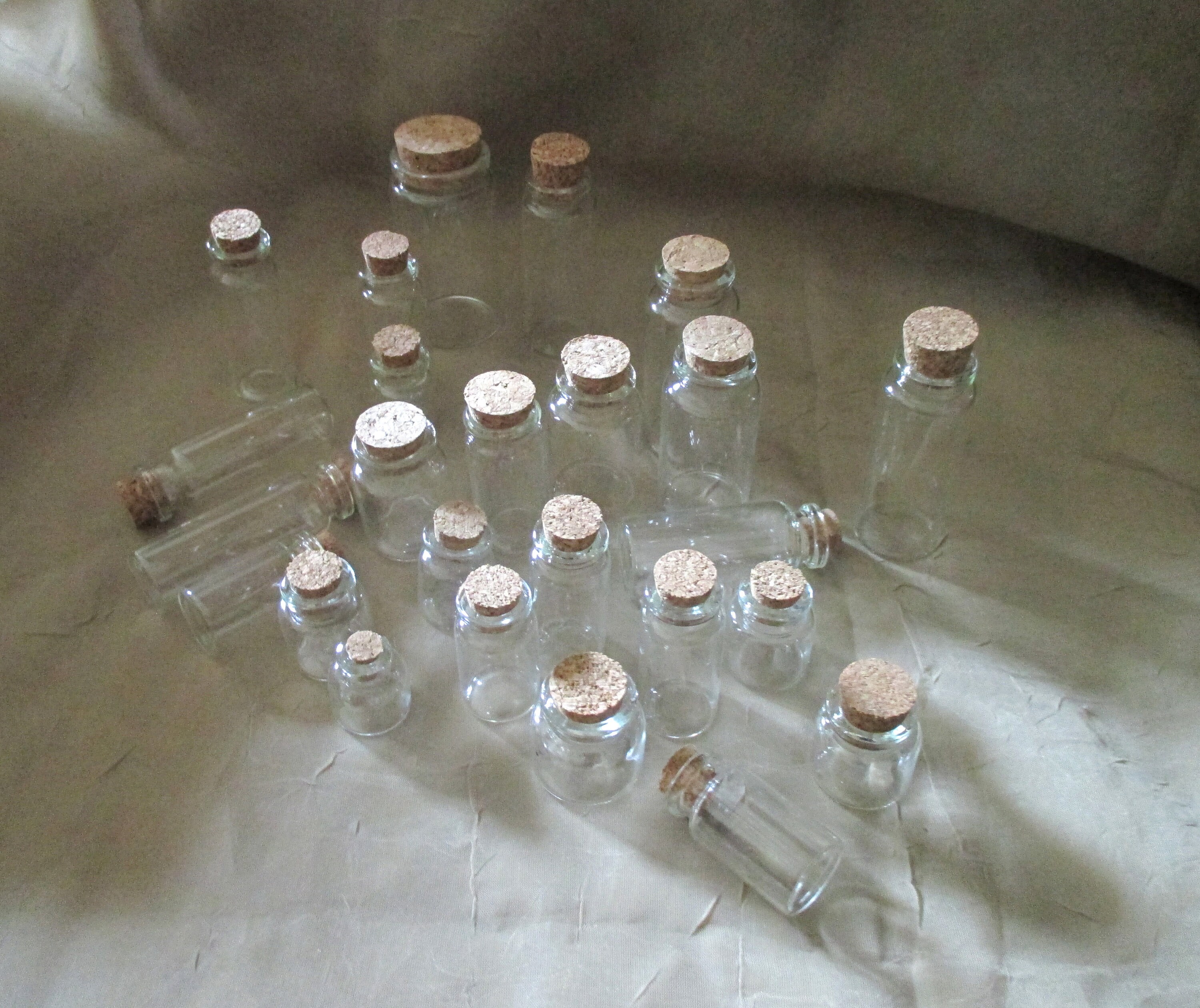 Bulk Lot Mixed Size Jars 25 Pieces Jar With Cork Etsy