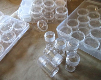 Bead Containers - Bead Organizers, empty bead kits, sets of bead containers in plastic case - multiple sizes and styles