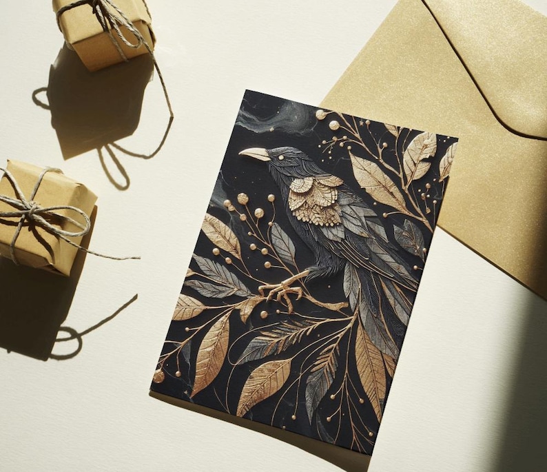Raven - Large Cards, Notecards, Birthday, Invites - Etsy