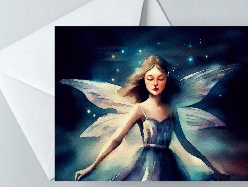 Fairy Cards, Large Note Card, Invites, Birthday, Gift Card image 3