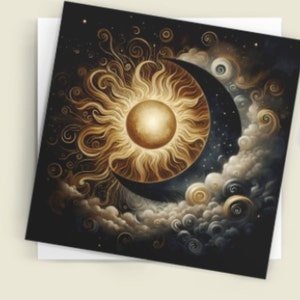 Sun and Moon - Greeting Cards