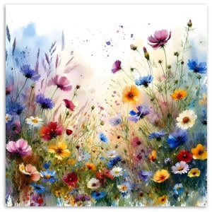 Fleurs sauvages - Carte individuelle ou lot de 10 cartes-cadeaux
