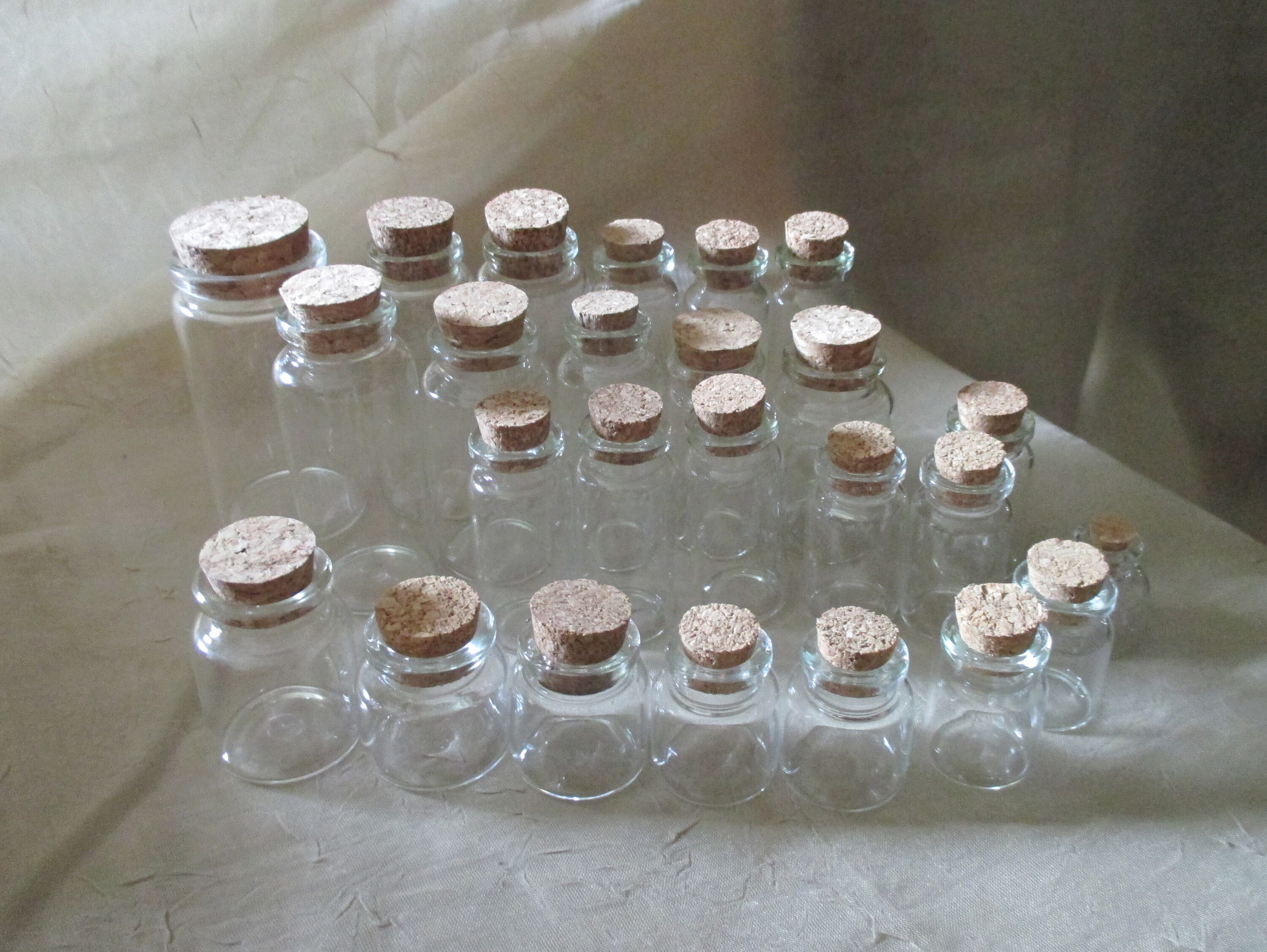 Bulk Lot Mixed Size Jars 25 Pieces Jar With Cork Etsy
