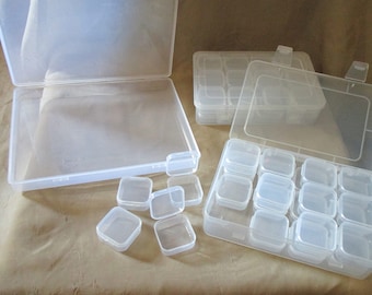 Bead Organizers, Plastic Storage Cases, Larger Sized Bead Containers - multiple sizes