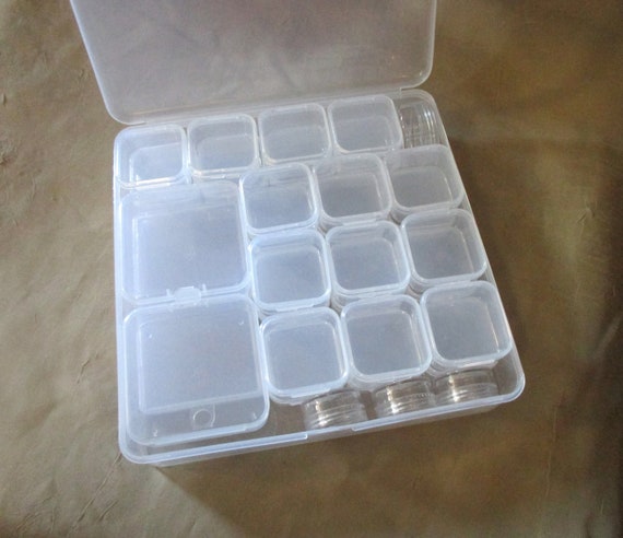 Bead Containers Bead Organizers, Empty Bead Kits, Sets of Bead Containers  in Plastic Case Multiple Sizes and Styles 