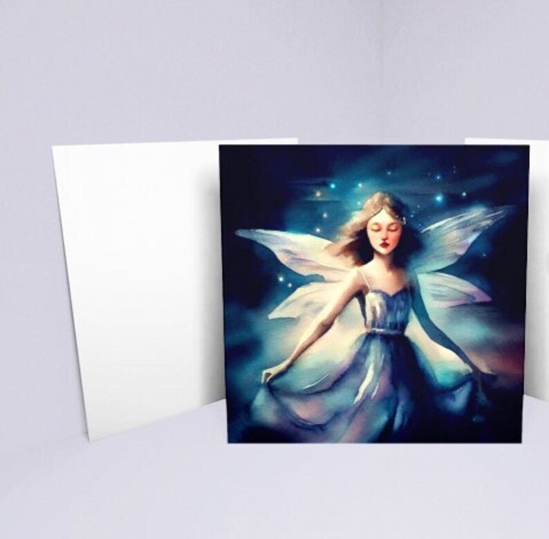 Fairy Cards, Large Note Card, Invites, Birthday, Gift Card image 1