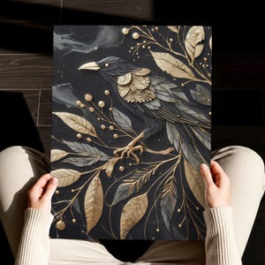 Raven, Original Art, Framed or Unframed Print on Paper