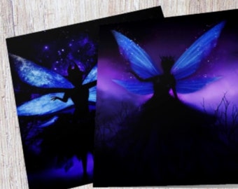 Fairy Greeting Cards, Set of 5 Designs, Bulk Pack of Cards