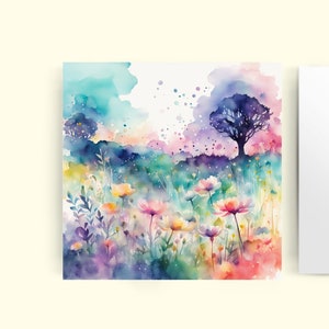 Floral - Tarjetas de felicitación, tarjetas de regalo, cumpleaños, invitaciones