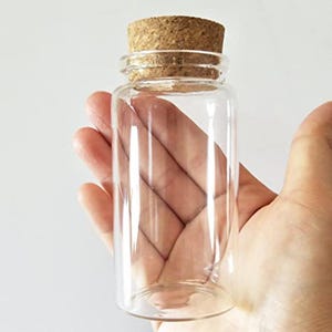 Large Jar with Cork, Favor Jar, Herb Jars, Craft Storage zdjęcie 3