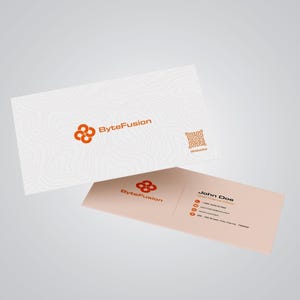High Quality Tech Company Business Card Template | Editable in Canva & Print Ready Design | Minimalist Business Card | QR Code Business Card
