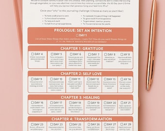 30 Day Self Reflection Journal | Digital Download | Mindset, Growth, and Inner Healing