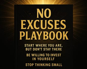 No Excuses Playbook | Discipline + Motivation Guide (Digital Download)