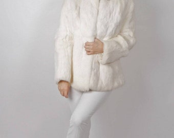 rabbit faux fur jacket