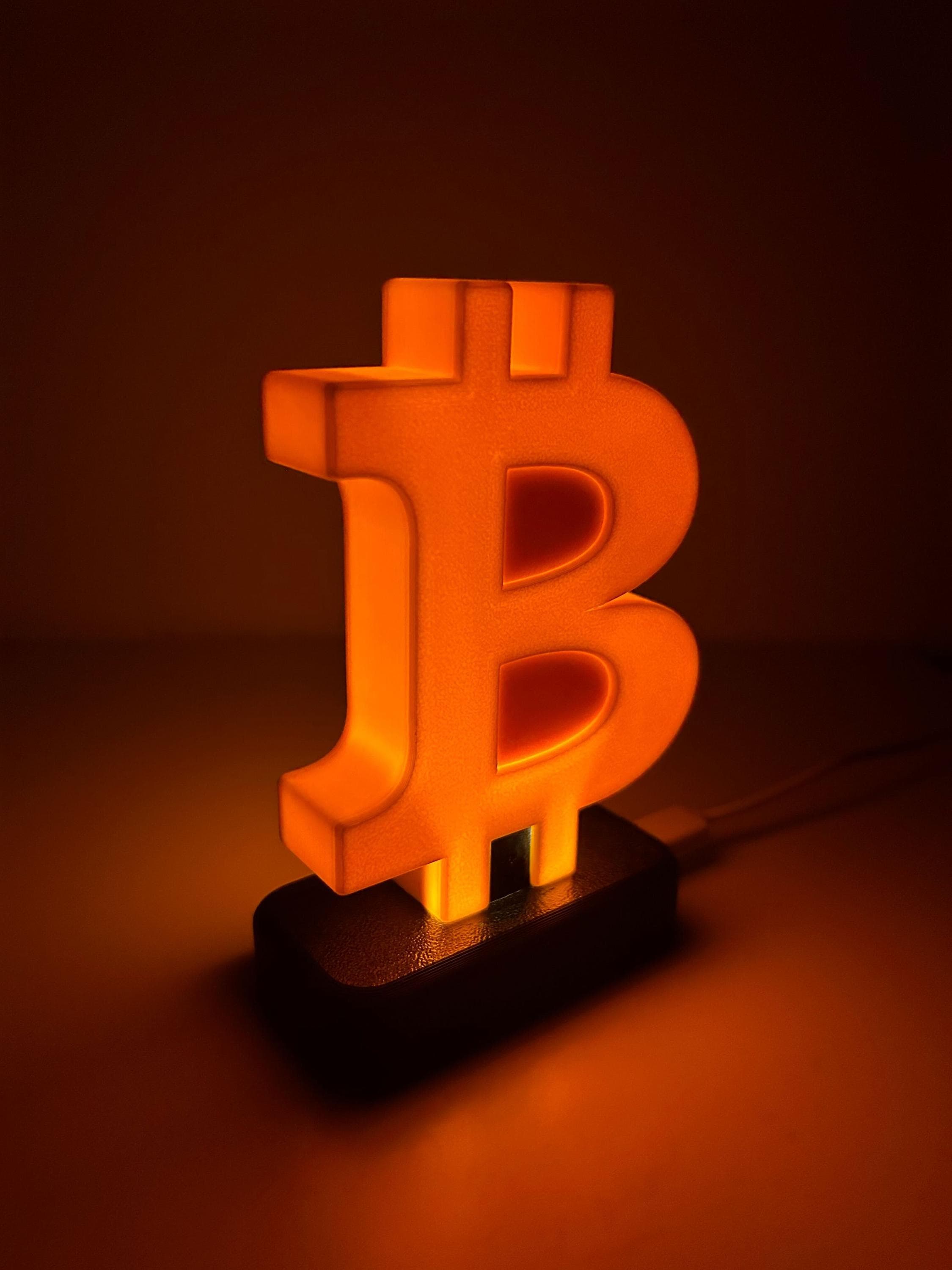 Bitcoin 3D Symbol LED Light – Desktop Nightstand Crypto Decor – Ambient  Glow Lamp for BTC Maxis - Etsy