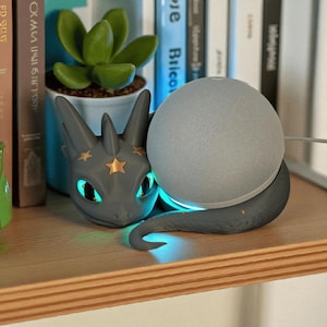 Echo Dot 4. & 5. Gen Halter Sternendrache 4-farbig | PLA Ständer Alexa Dot Kugel | nachhaltiges Smart-Home Zubehör, 3D-print in Deutschland