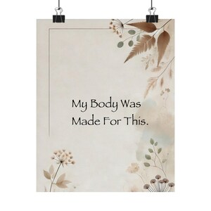 Positive Geburt Affirmation Poster | Motivierendes Geburtszitat Druck | Schwangerschaft & Wehen Ermutigung