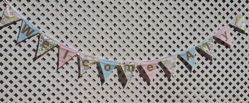 Love Bird Damask Baby Shower Banner Dena Designs Nursery Pink Mod Circles Table Banner Aqua Blue First Birthday Banner Baptism Banner