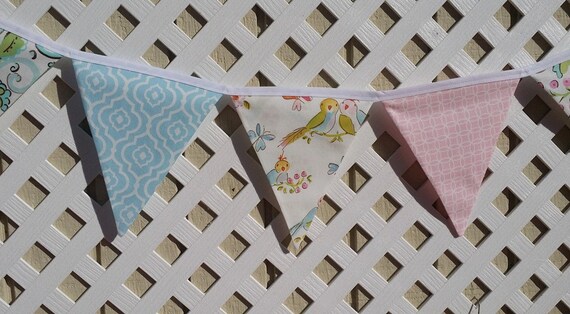 Love Bird Damask Baby Shower Banner Dena Designs Nursery Pink Mod Circles Table Banner Aqua Blue First Birthday Banner Baptism Banner