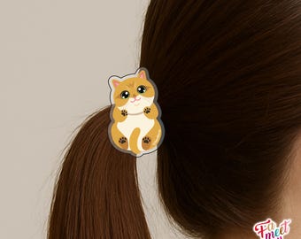 Fameetmeow - Floral Cat Hair Tie – Acrylic Plastic, Kitten Accessory - Cat gift - Cat lover - Handmade
