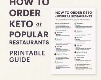 Keto-restaurantgids: tips voor low carb fastfood (directe download)