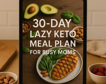 30-Day Keto Meal Plan eBook: Low-Carb Recipes & Grocery Lists (PDF Download)