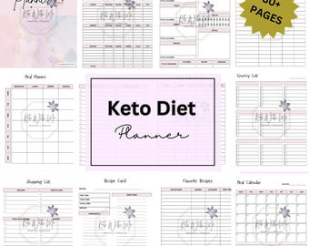 Keto Planner, Low Carb Meal Plan, Keto Diet Guide Printable, Weight Loss Gift