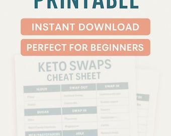 Cheatsheet voor keto-swaps: koolhydraatarme voedselvervangingen (pdf)